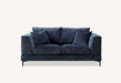 Aluxo Lenox Sofa Range in Steel OR Rust OR Aegean Blue Velvet - Abode Avenue