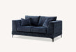 Aluxo Lenox Sofa Range in Steel OR Rust OR Aegean Blue Velvet - Abode Avenue