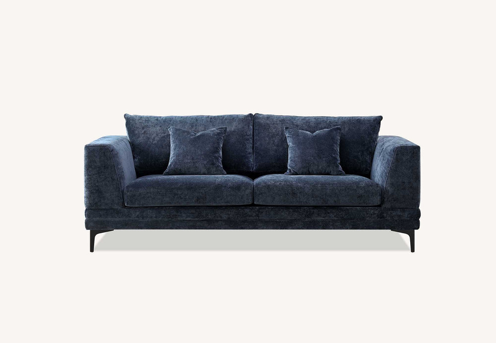 Aluxo Lenox Sofa Range in Steel OR Rust OR Aegean Blue Velvet - Abode Avenue