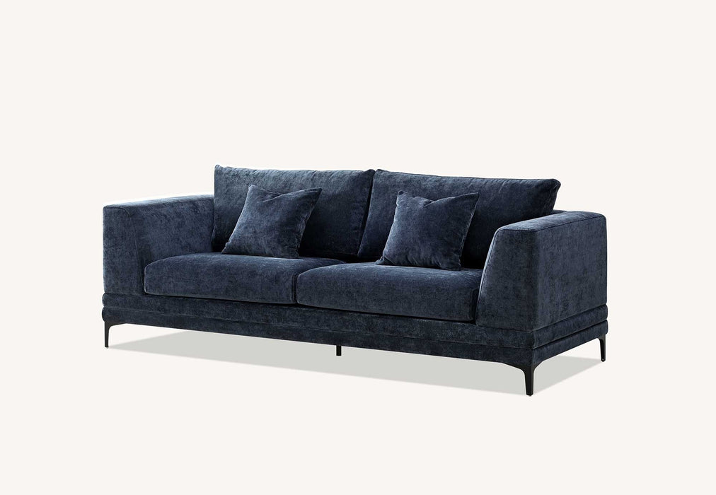 Aluxo Lenox Sofa Range in Steel OR Rust OR Aegean Blue Velvet - Abode Avenue