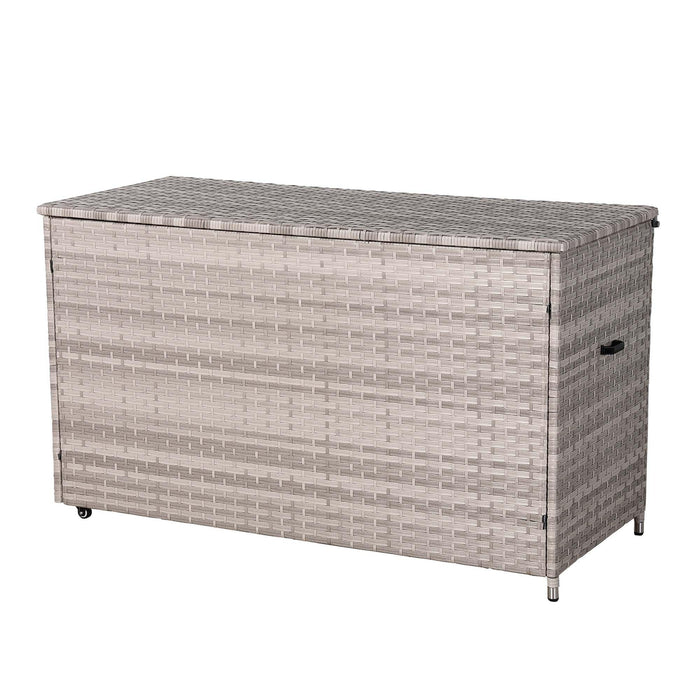 Havana Aluminium Large Outdoor Storage Box – Weather-Resistant Rattan Garden Cabinet