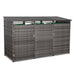 Grey Rattan Wheelie Bins Store – Lockable Garden Bin Shed | Weatherproof Rattan Bin Store (Copy) - Abode Avenue