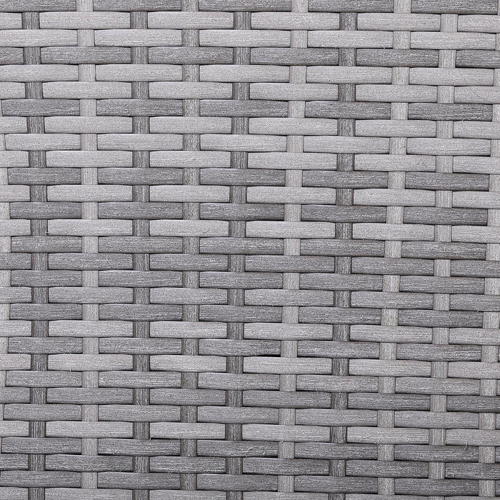 Sloane Range Left Hand Corner Sofa Set with Rising Table in Beige Grey OR Dark Grey OR Light Grey OR Rustic Grey Rattan Weave - Abode Avenue