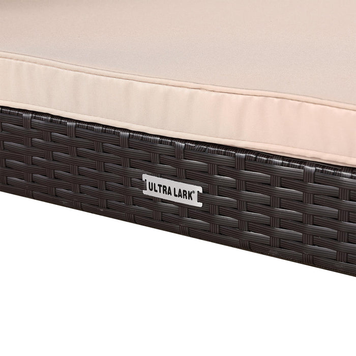 Bax Mice Brown Rattan Raised Dog House — Removable Roof & Waterproof Cushion (S/M/L) | Indoor & Outdoor Pet Bed - Abode Avenue