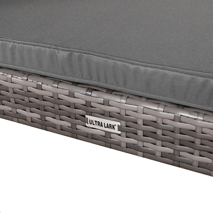 Bax Mice Grey Rattan Raised Dog House — Removable Roof & Waterproof Cushion (S/M/L) | Indoor & Outdoor Pet Bed - Abode Avenue