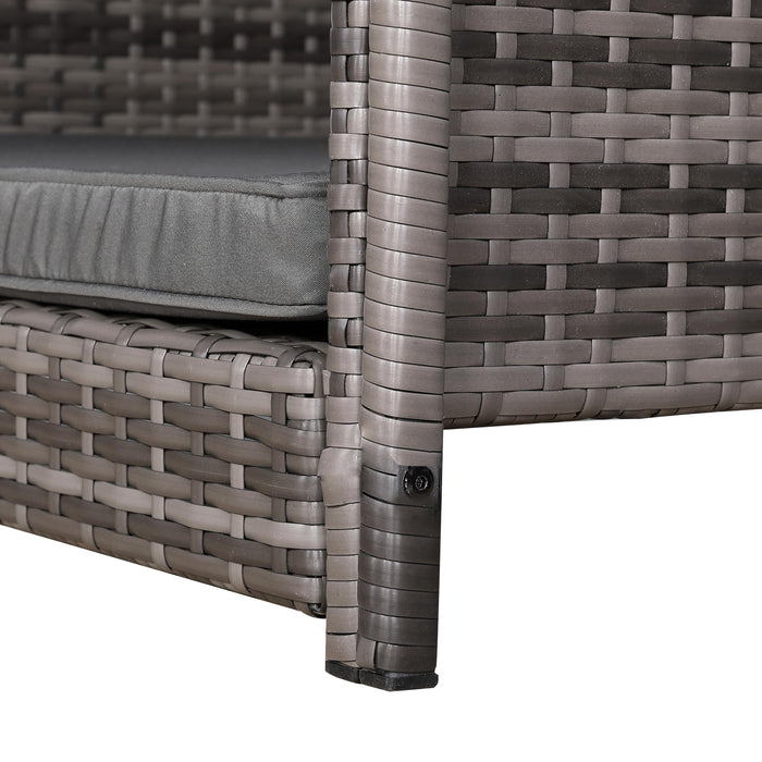 Bax Mice Grey Rattan Raised Dog House — Removable Roof & Waterproof Cushion (S/M/L) | Indoor & Outdoor Pet Bed - Abode Avenue