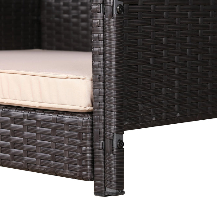 Bax Mice Brown Rattan Raised Dog House — Removable Roof & Waterproof Cushion (S/M/L) | Indoor & Outdoor Pet Bed - Abode Avenue