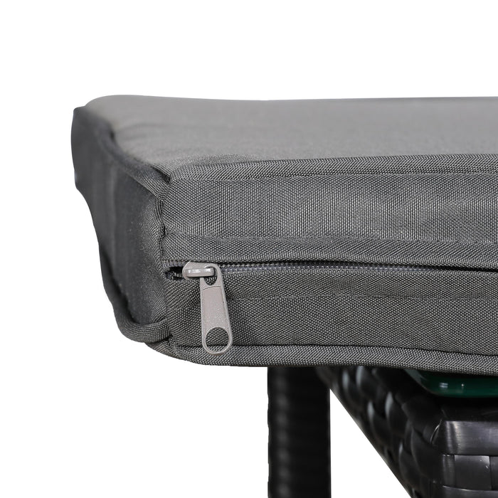 Bax Mice Grey Rattan Raised Dog House — Removable Roof & Waterproof Cushion (S/M/L) | Indoor & Outdoor Pet Bed - Abode Avenue