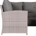 Sloane Range Left Hand Corner Sofa Set with Rising Table in Beige Grey OR Dark Grey OR Light Grey Weave - Abode Avenue