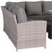 Sloane Range Left Hand Corner Sofa Set with Rising Table in Beige Grey OR Dark Grey OR Light Grey Weave - Abode Avenue