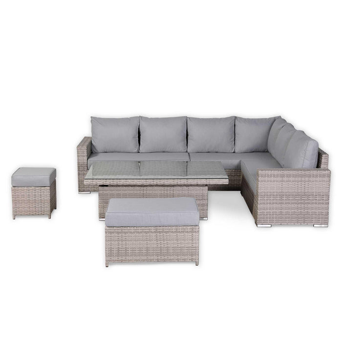Aurora Range High Back Right Hand Corner Sofa Set with Rising Table - Abode Avenue