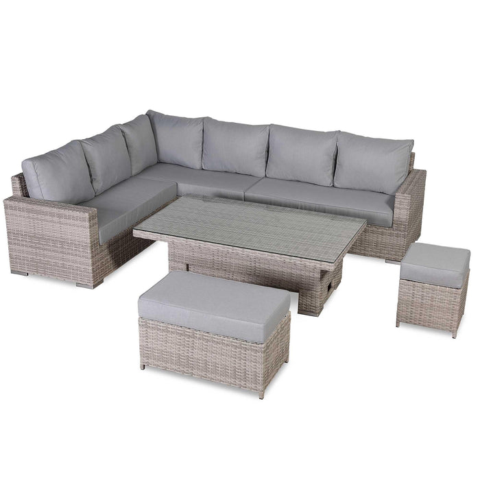 Aurora Range High Back Left Hand Corner Sofa Set with Adjustable Table - Abode Avenue
