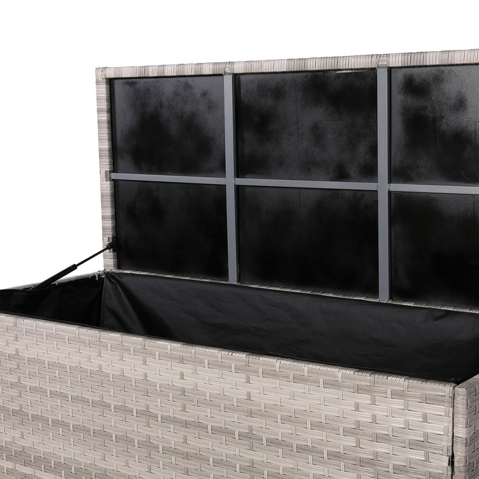 Havana Aluminium Large Outdoor Storage Box – Weather-Resistant Rattan Garden Cabinet
