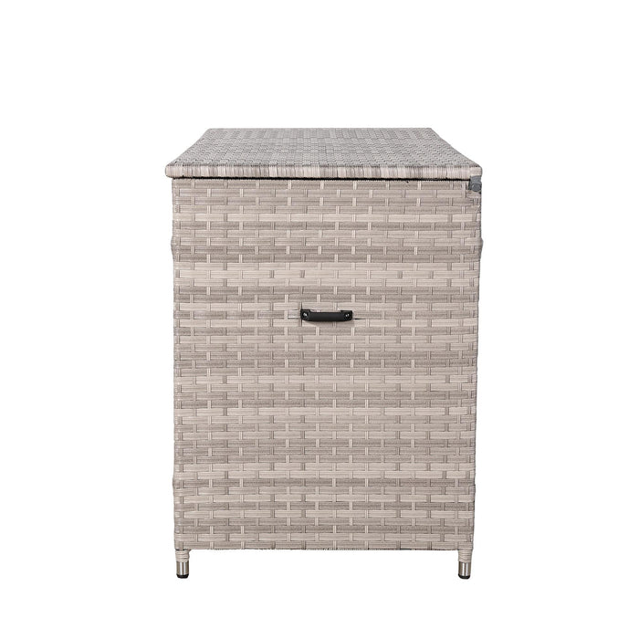 Havana Aluminium Large Outdoor Storage Box – Weather-Resistant Rattan Garden Cabinet