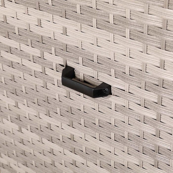 Havana Aluminium Large Outdoor Storage Box – Weather-Resistant Rattan Garden Cabinet