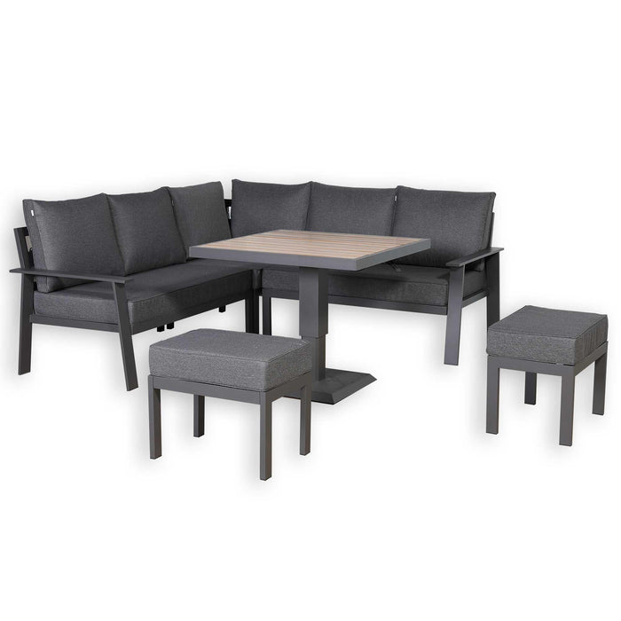 Titan Range Square Corner Sofa Set with Adjustable Table - Abode Avenue