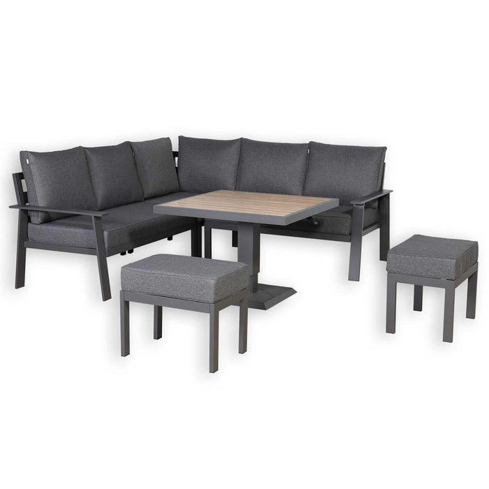 Titan Range Square Corner Sofa Set with Adjustable Table - Abode Avenue
