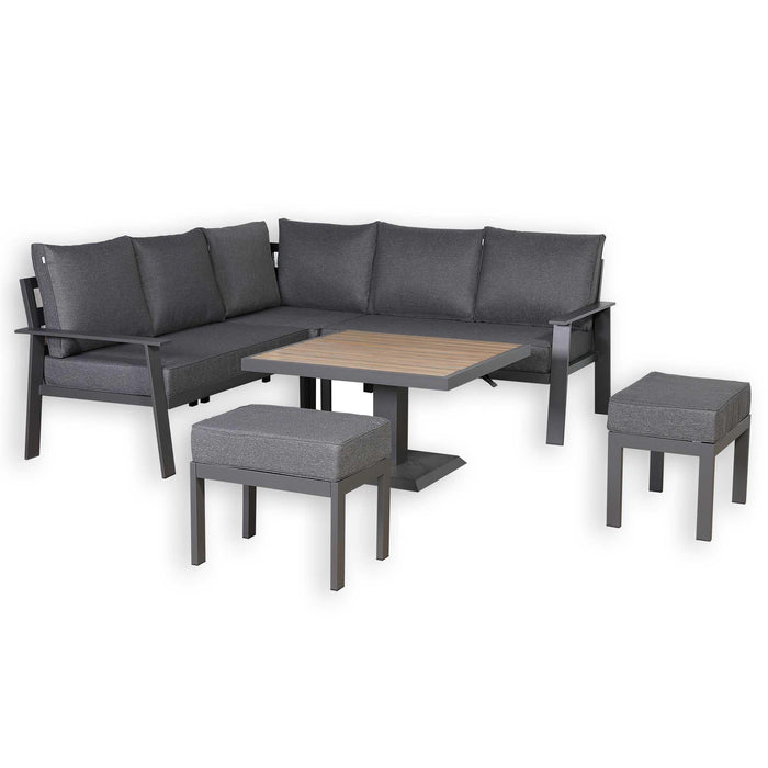 Titan Range Square Corner Sofa Set with Adjustable Table - Abode Avenue