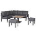 Titan Range Square Corner Sofa Set with Adjustable Table - Abode Avenue