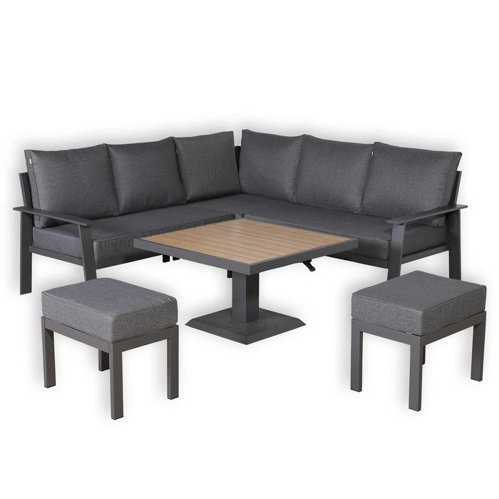 Titan Range Square Corner Sofa Set with Adjustable Table - Abode Avenue