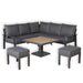 Titan Range Square Corner Sofa Set with Adjustable Table - Abode Avenue