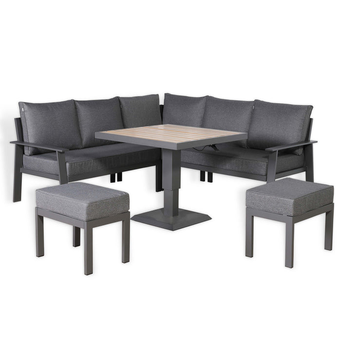 Titan Range Square Corner Sofa Set with Adjustable Table - Abode Avenue