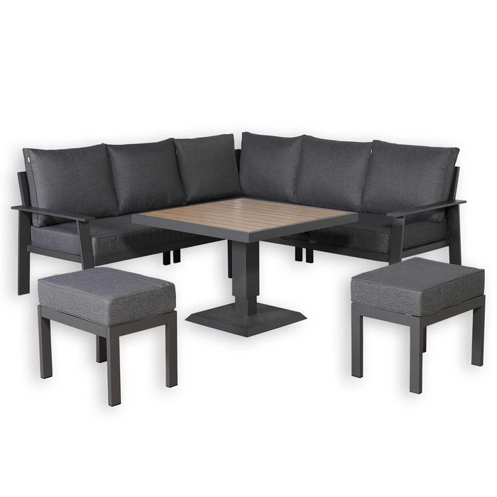 Titan Range Square Corner Sofa Set with Adjustable Table - Abode Avenue
