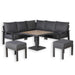 Titan Range Square Corner Sofa Set with Adjustable Table - Abode Avenue