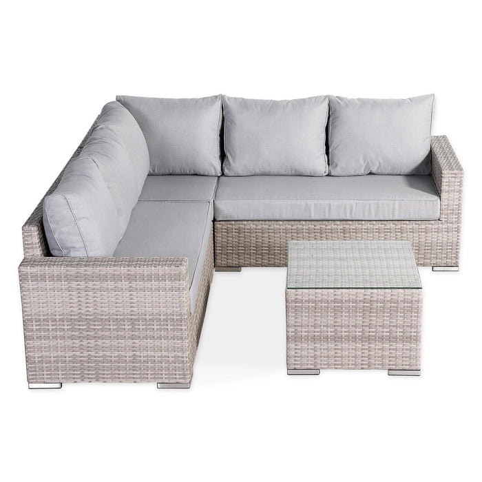 Aurora Range High Back Corner Sofa Set with Coffee Table - Abode Avenue