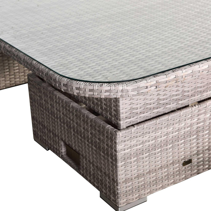 Aurora Range Large Round Corner Sofa Set with AdjustableTable - Abode Avenue