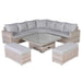 Aurora Range Large Round Corner Sofa Set with AdjustableTable - Abode Avenue