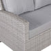 Sloane Range Left Hand Corner Sofa Set with Rising Table in Beige Grey OR Dark Grey OR Light Grey Weave - Abode Avenue