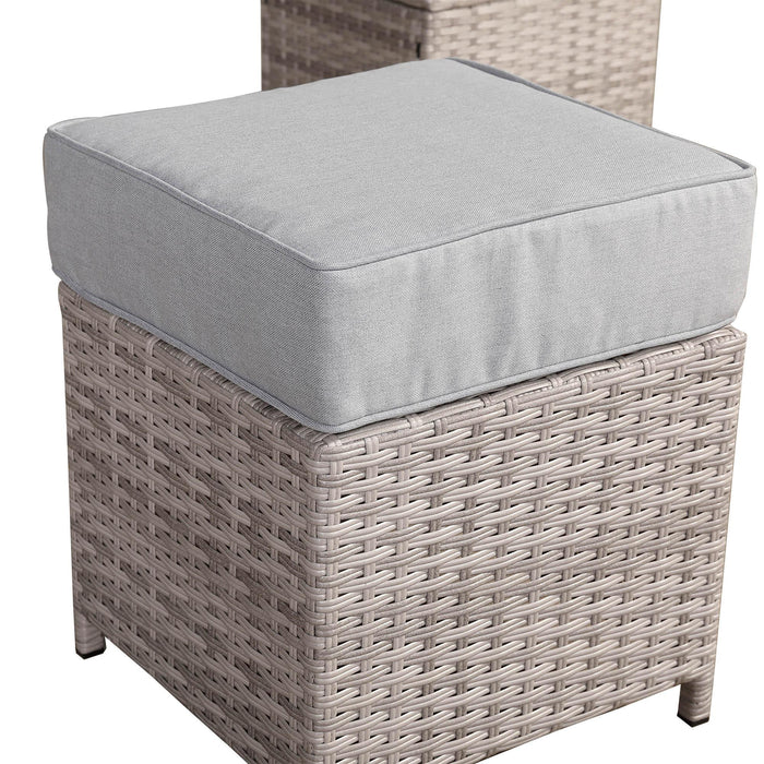 Aurora Range High Back Corner Rattan Sofa Set with Adjustable Table - Abode Avenue