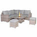 Aurora Range High Back Corner Sofa Set with Fire Pit Adjustable Table - Abode Avenue