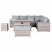 Aurora Range High Back Right Hand Corner Sofa Set with Fire Pit AdjustableTable - Abode Avenue