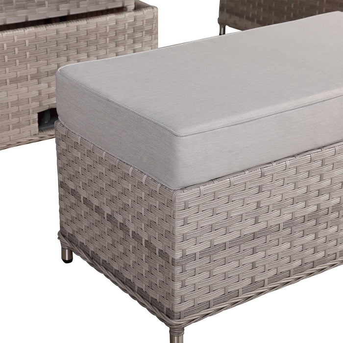 Havana Range Round Corner Outdoor Sofa Set with Rising Table – Modular Rattan Garden Furniture