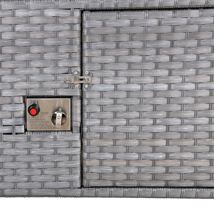 Catalina Range Modular Rattan Corner Sofa Set with Adjustable Rising Table or Gas Fire Pit Table - Abode Avenue