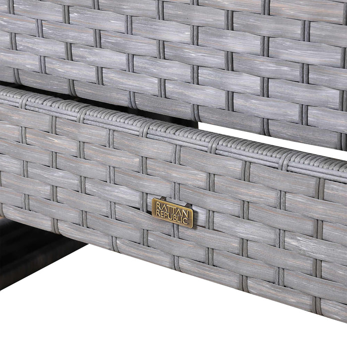 Catalina Range Modular Rattan Corner Sofa Set with Adjustable Rising Table or Gas Fire Pit Table - Abode Avenue