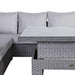 Catalina Range Modular Rattan Corner Sofa Set with Adjustable Rising Table or Gas Fire Pit Table - Abode Avenue