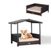 Bax Mice Brown Rattan Raised Dog House — Removable Roof & Waterproof Cushion (S/M/L) | Indoor & Outdoor Pet Bed - Abode Avenue